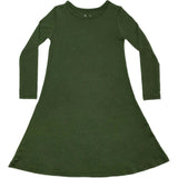 Evergreen Bamboo Girls' Long Sleeve Dress