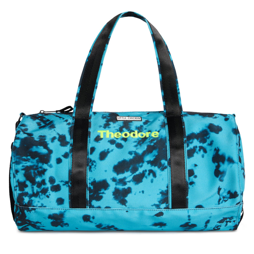 Personalized Kids Duffle Bag, Blue Tie Dye