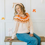 Pumpkin Fair Isle Women's Sweater