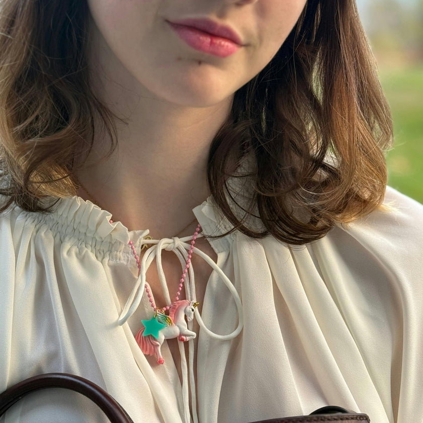 RAINBOW UNICORN CHARM NECKLACE