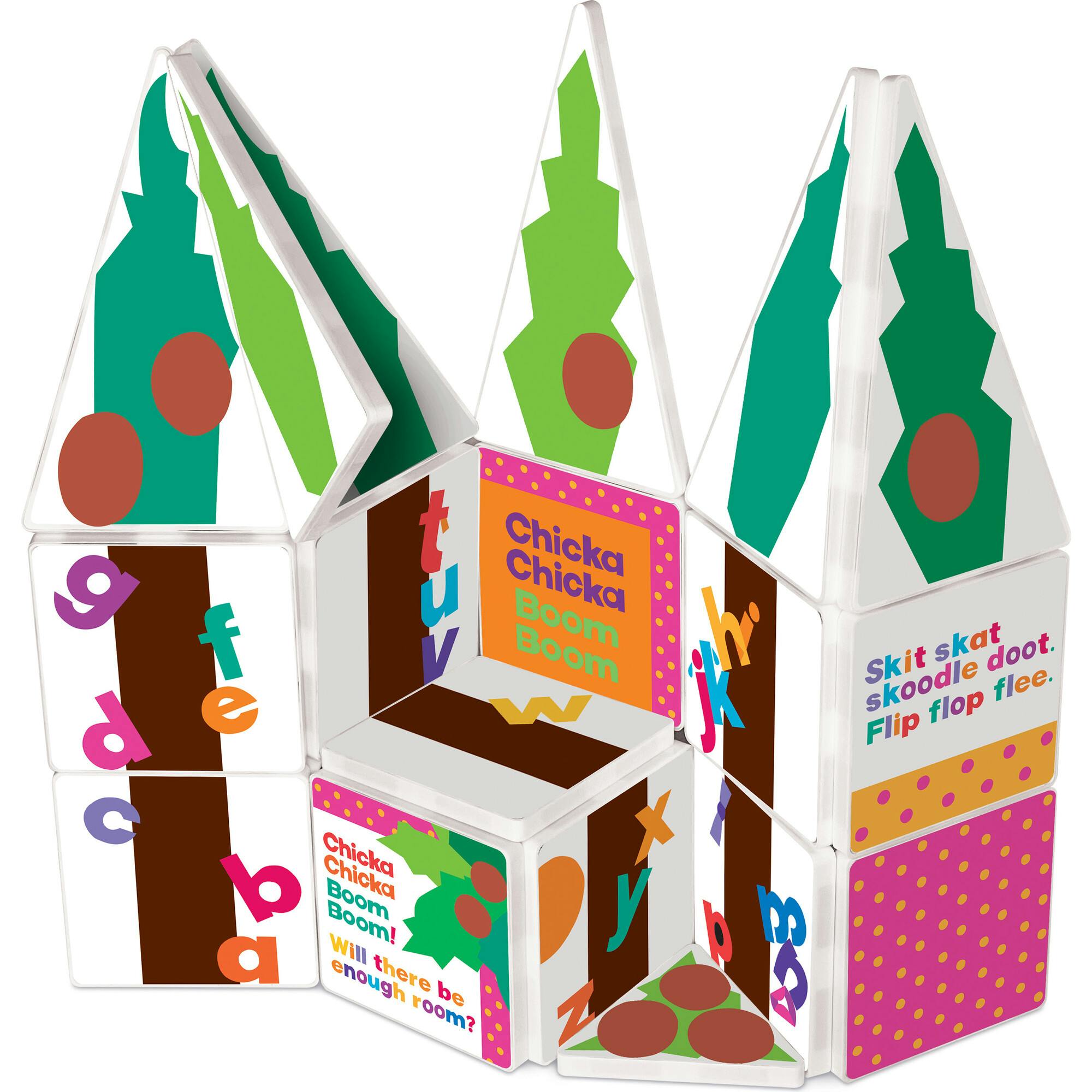Chicka Chicka Boom Boom 19 Piece Magnetic Tiles Storytime Set