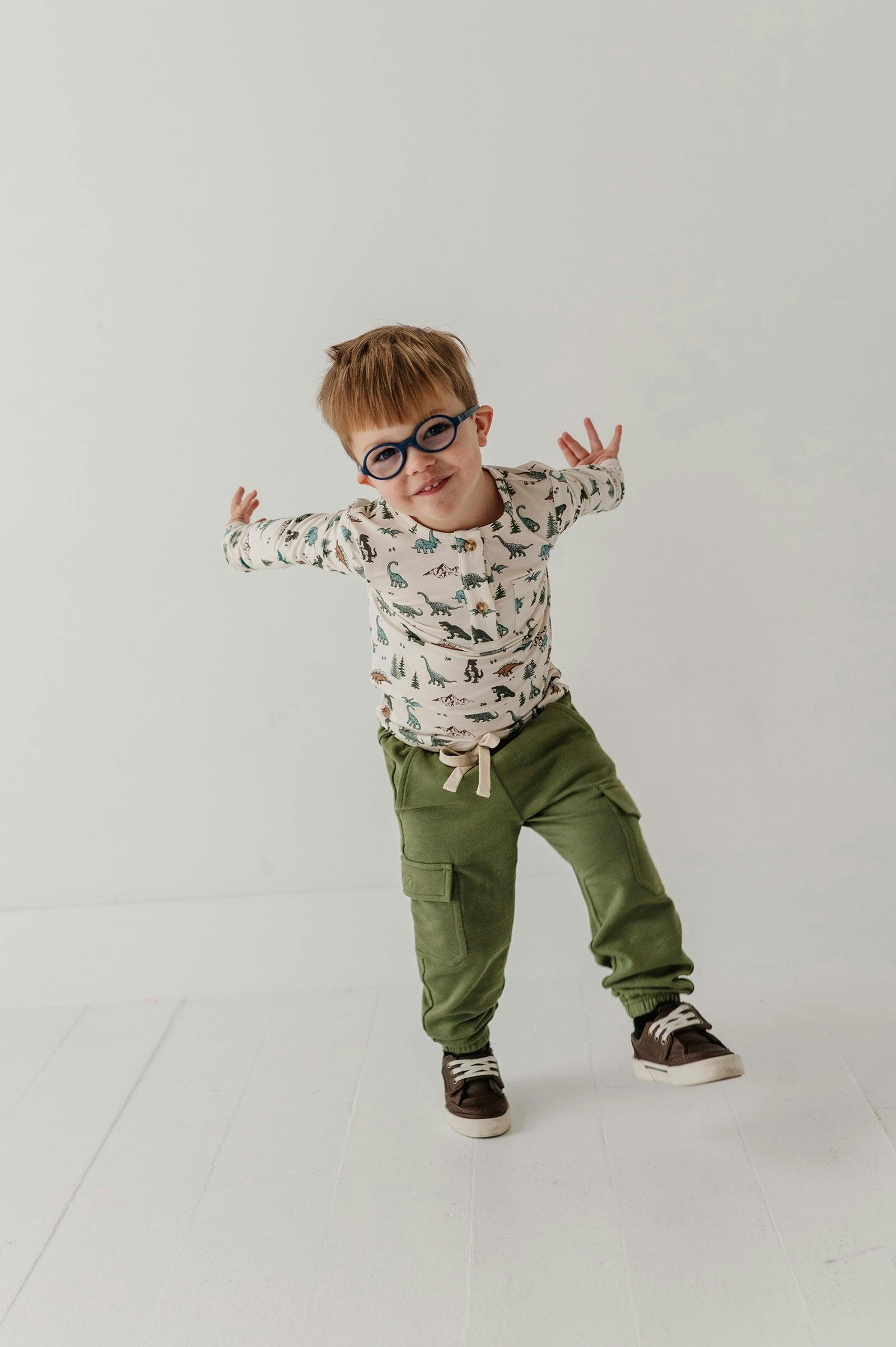 Boys Cargo Pants in Nightfall Blue