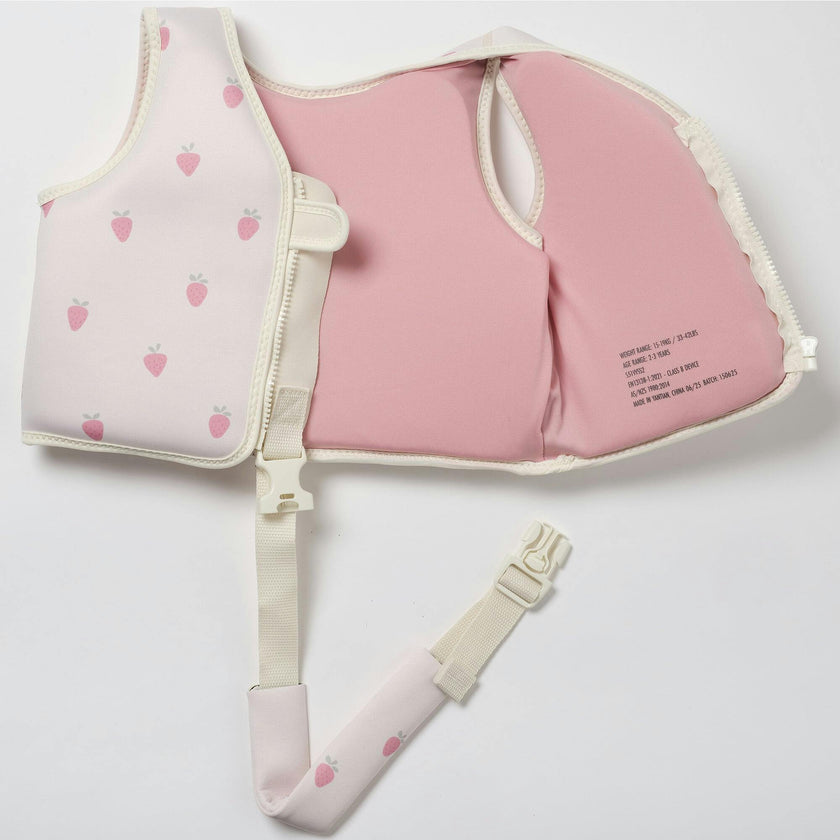 Kids Swim Vest: -3Y - Strawberry Sunshine