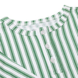 unisex boxwood ticking stripe pima pajamas set