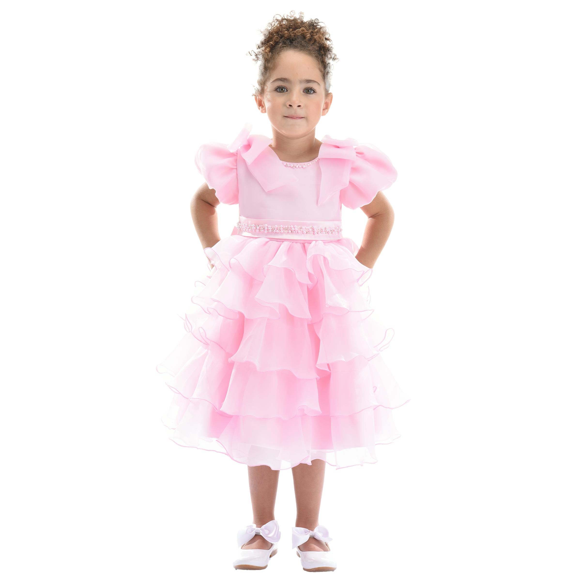 Pink Bonaventura Ruffle Dress