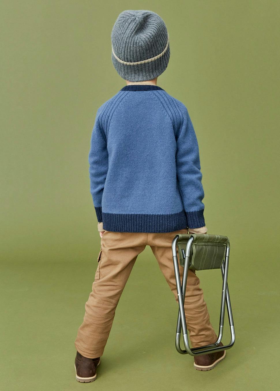 The Blue Merino Cashmere Crew