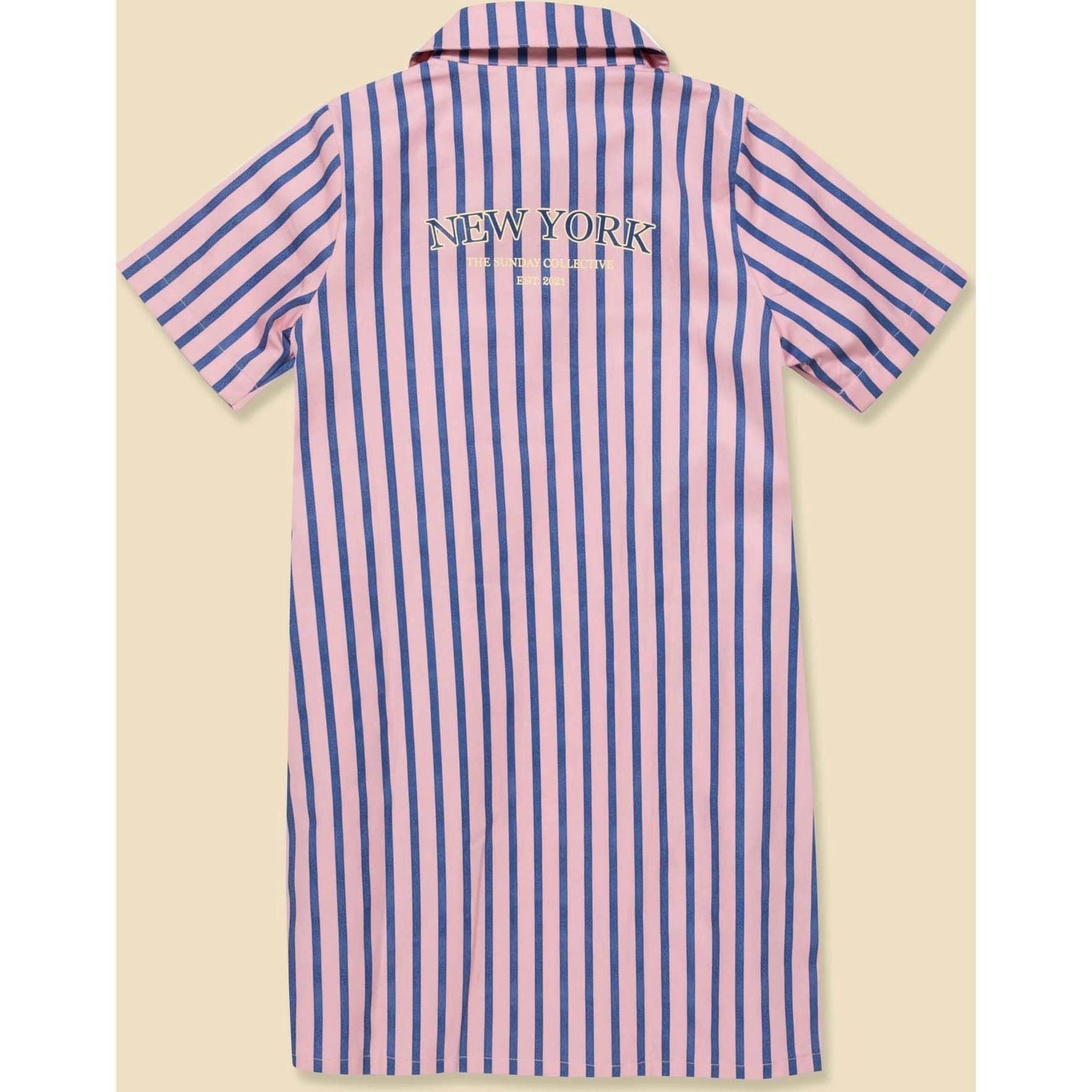 Shirtdress in Blue Note Stripe
