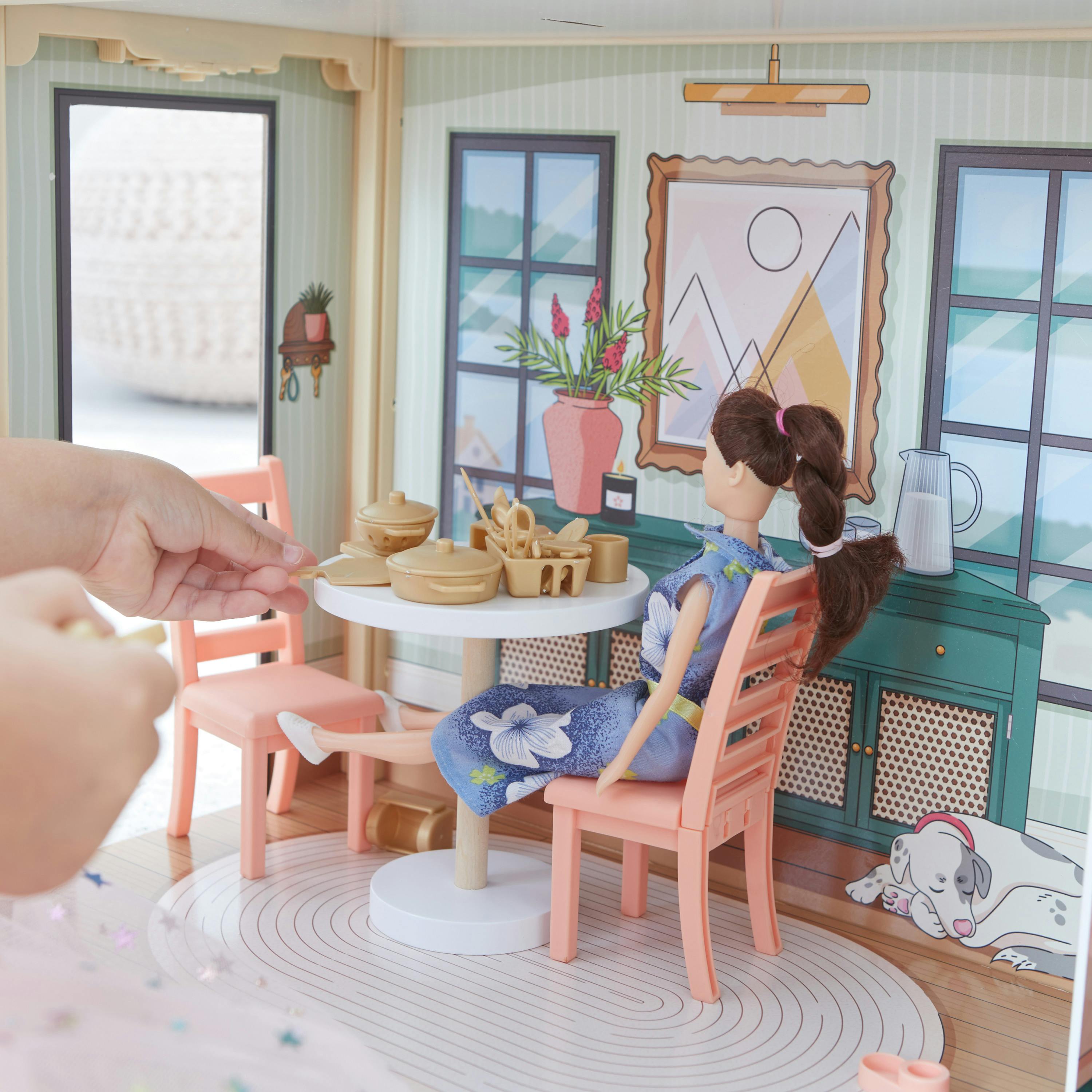 Click & Play Fully Assembled Pop-Up Dollhouse