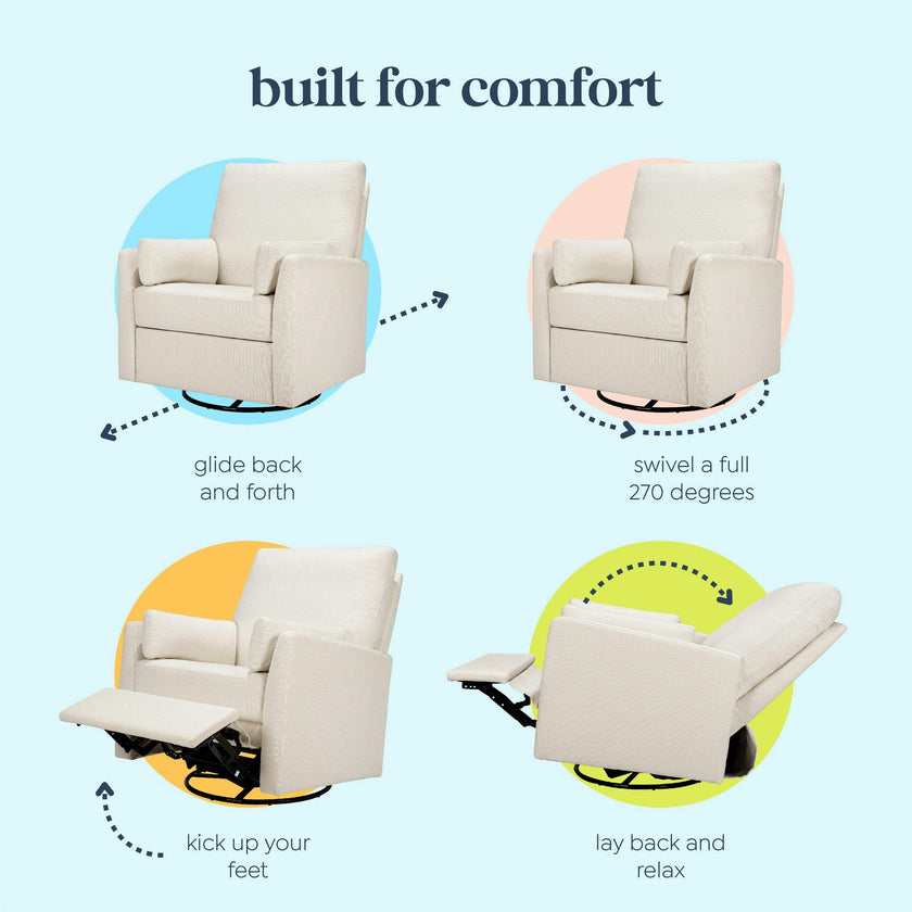 Carter's Ethan Recliner and Swivel Glider | Water Repellent & Stain Resistant fabric
