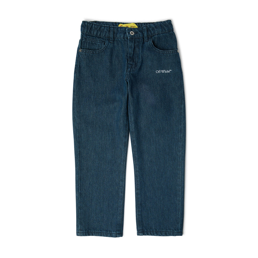 Medium Blue Logo Jeans