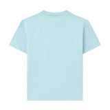 Baby Blue Neck Logo Brushed Tee