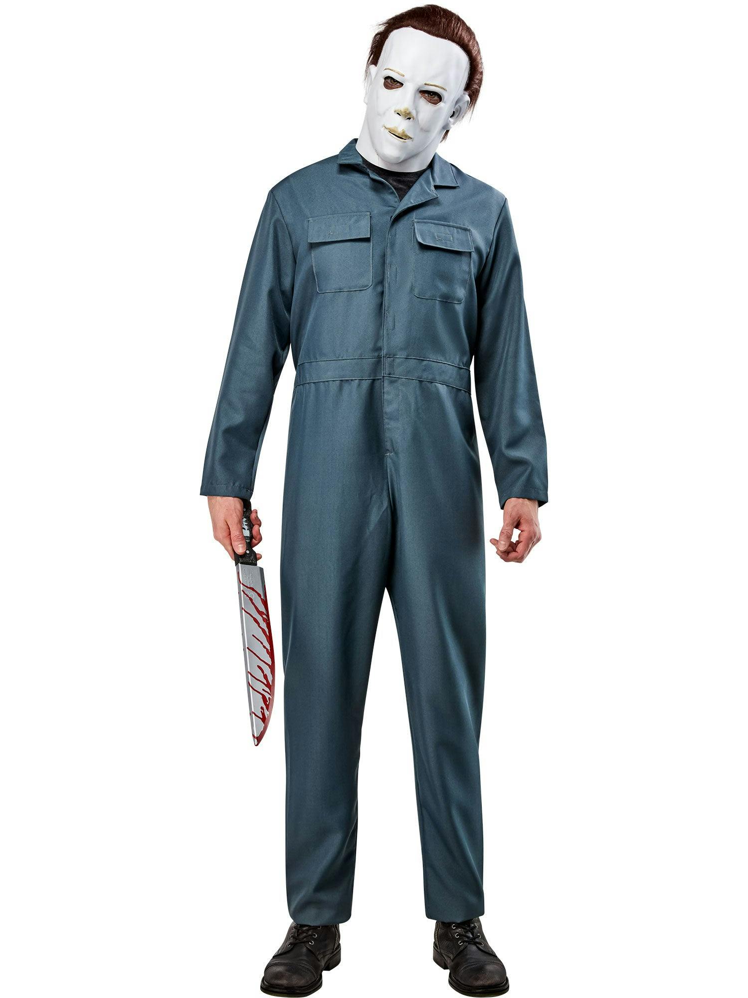 Men's Halloween 2 Michael Myers Overhead Latex Mask with Hair
