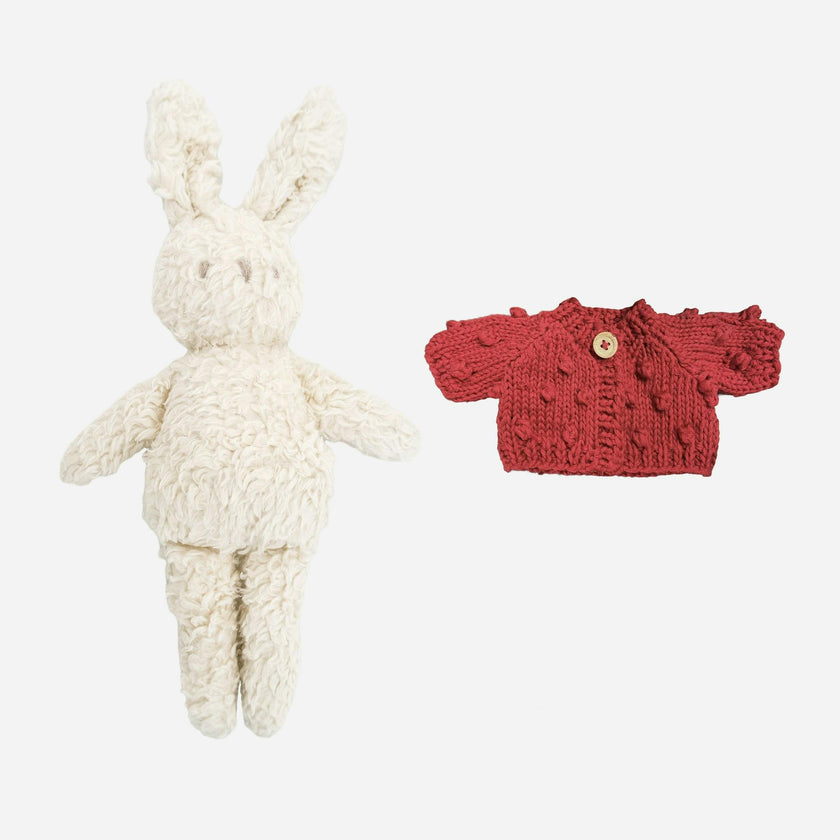 Charlie Bunny Plush and Plush Sweater Set - No Bow
