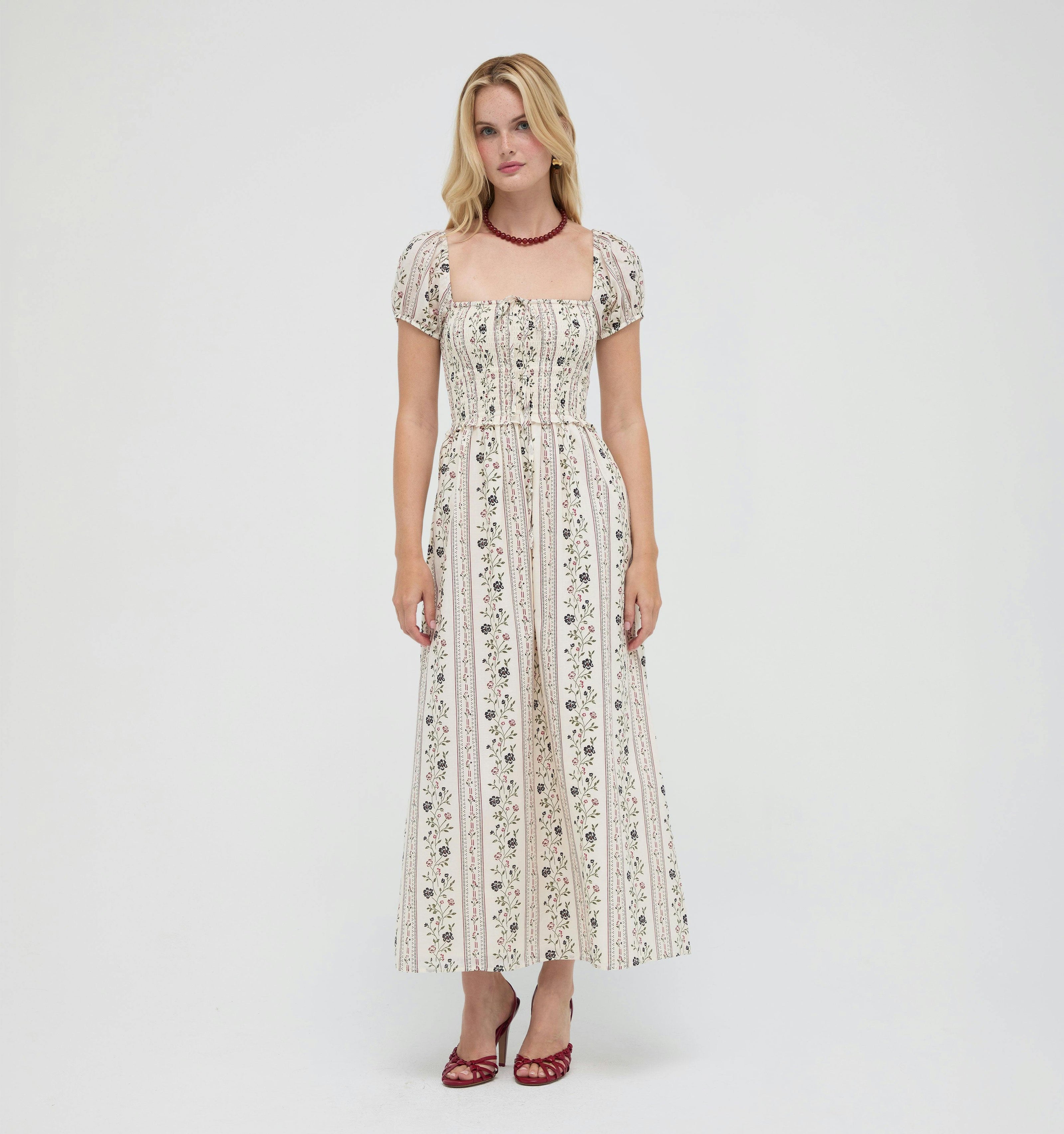 The Aster Nap Dress -  Kelmscott Ribbon Stripe