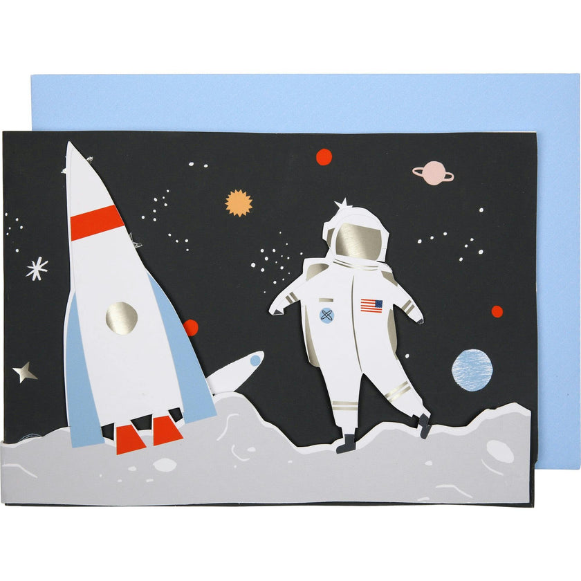 3d Space Scene Birthday Card