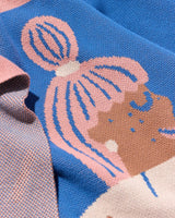Cocktail Cat Knit Blanket