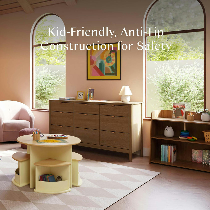 Melo Montessori-Inspired Bookcase in Natural Walnut