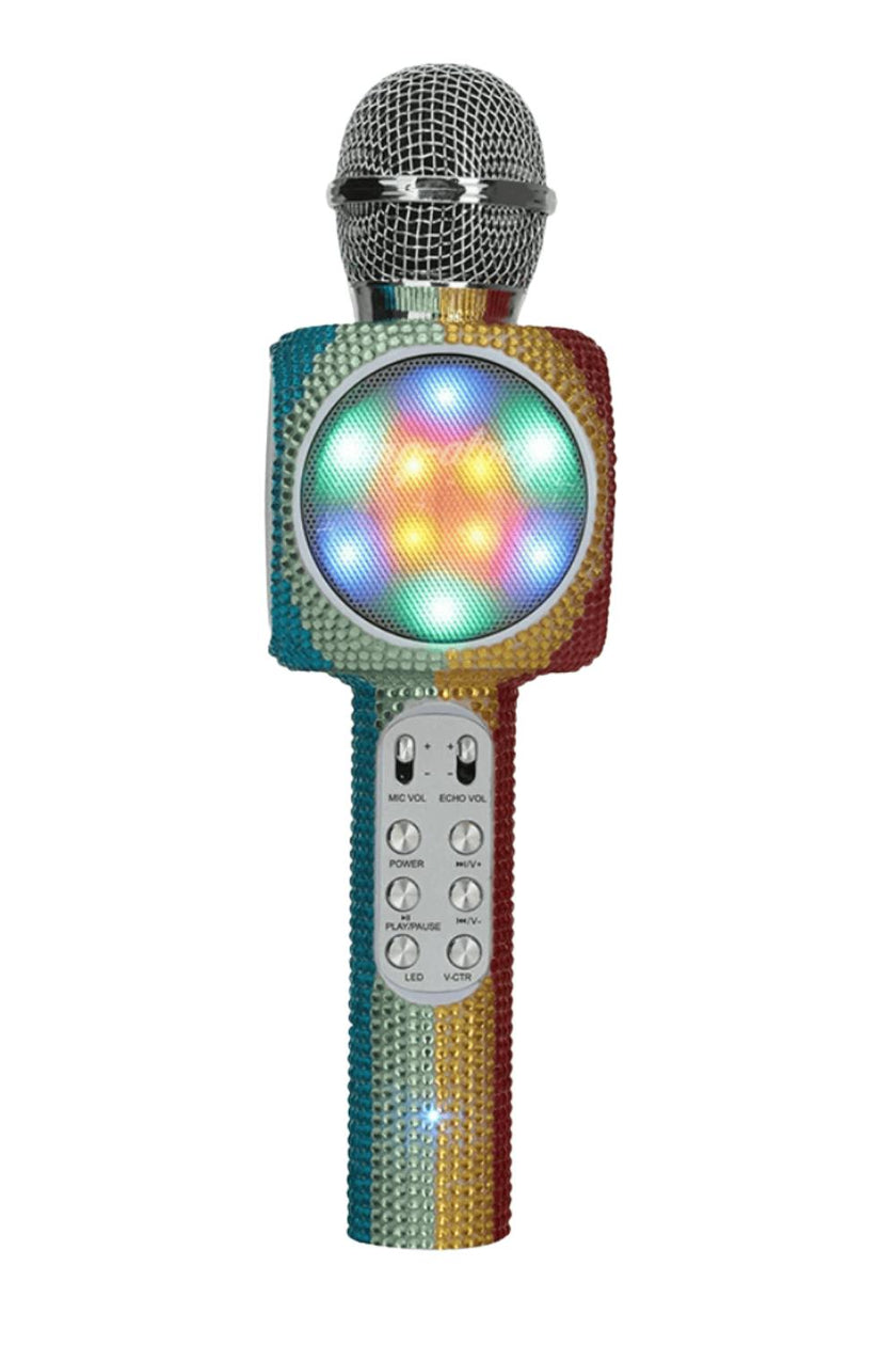 Sing a Long Rainbow Bling Karaoke Bluetooth Microphone