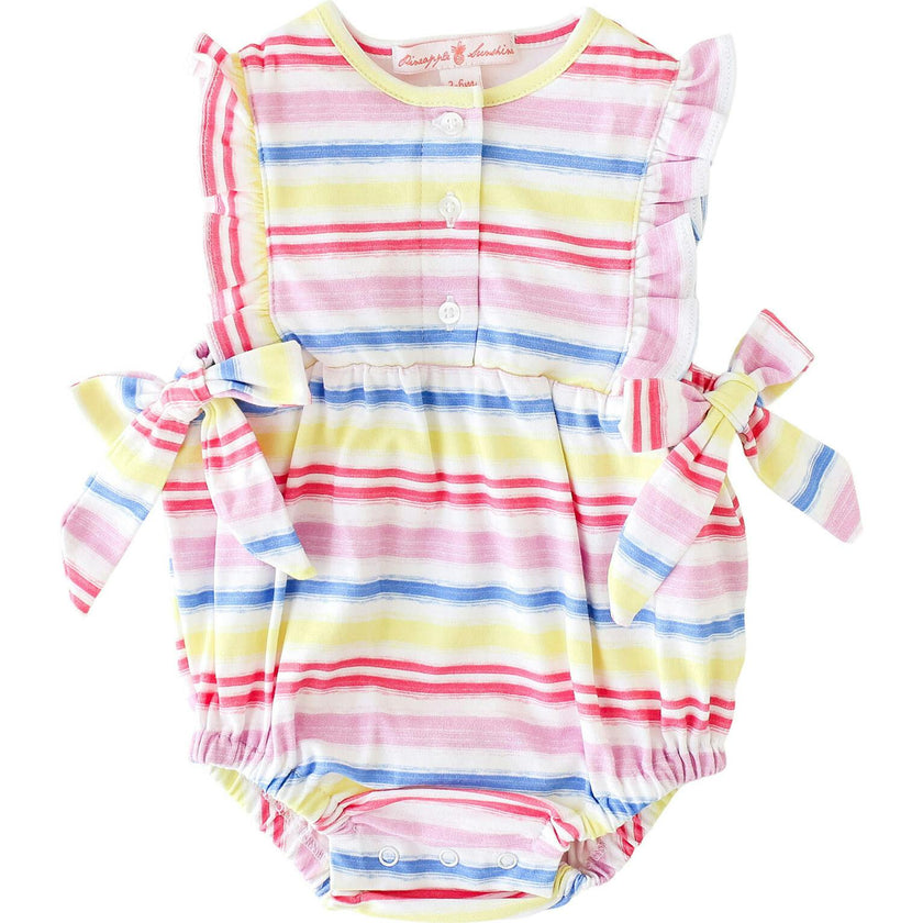 Rainbow Stripe Side Tie Bubble