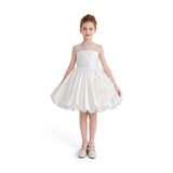 Ivory Zorina Party Dress with Floral Accent