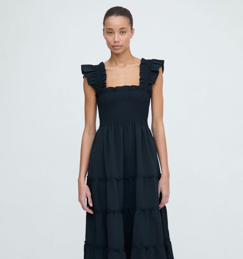 The Ellie Nap Dress - Black Crepe