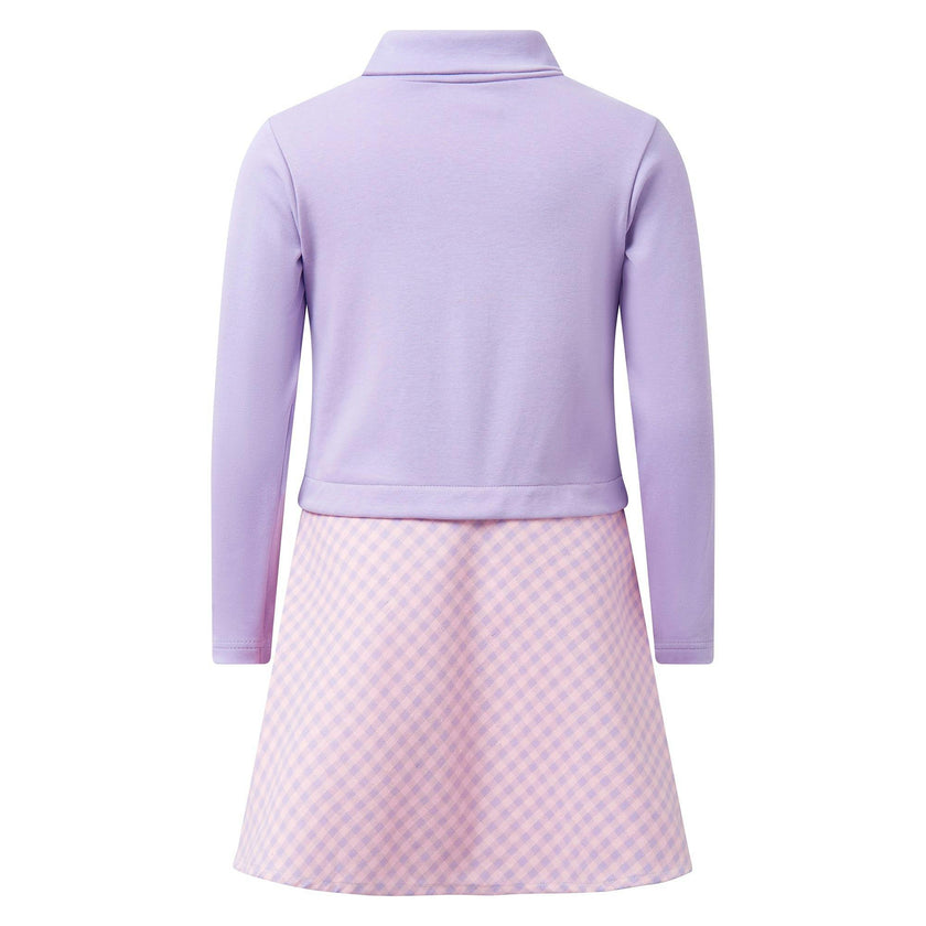 Check Neck Dress