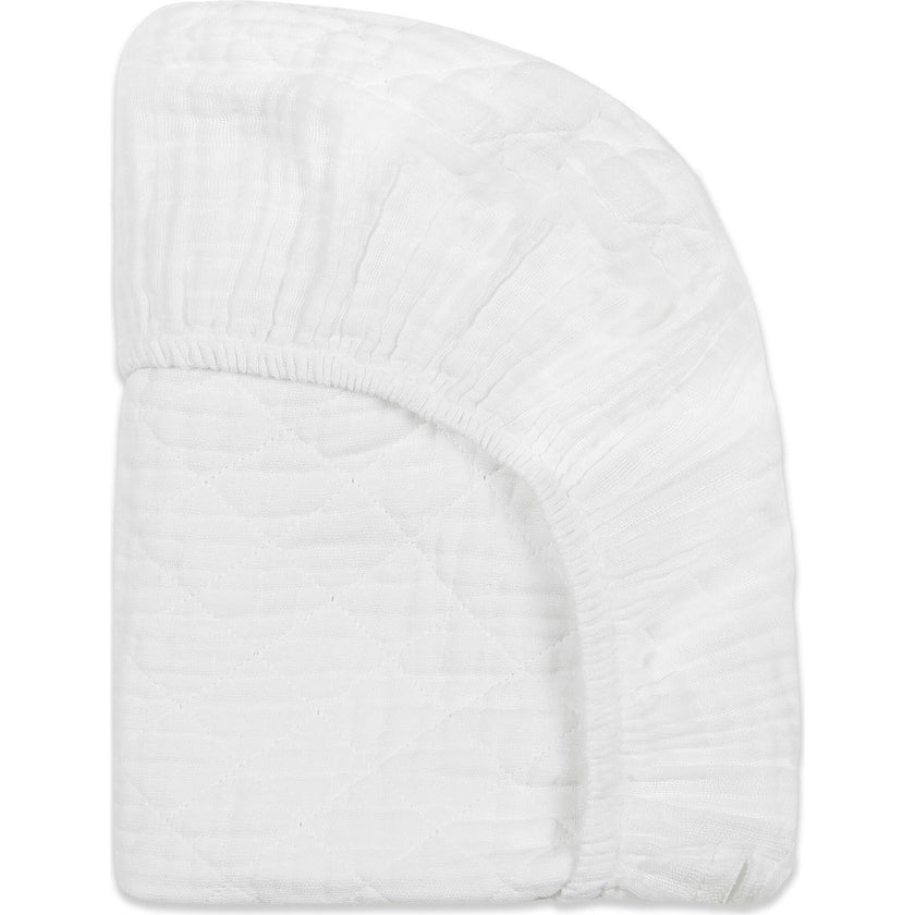 Quilted Changing Pad Cover in White