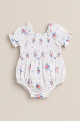 Baby Emily Romper in Heritage Soft Ditsy Floral