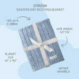 SPARROW Sweater Knit Receiving Blanket
