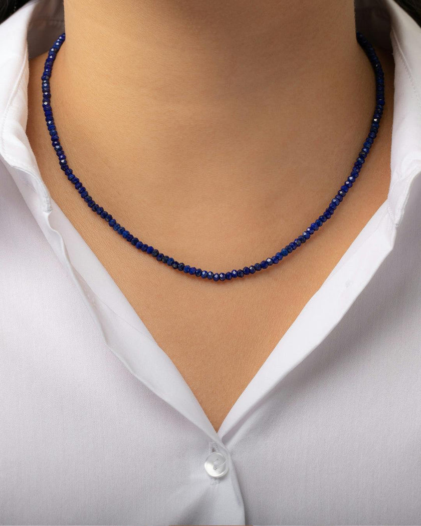 Blue Lapis Bead Necklace