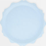 Blue Decorative Edge Compostable Side Plates