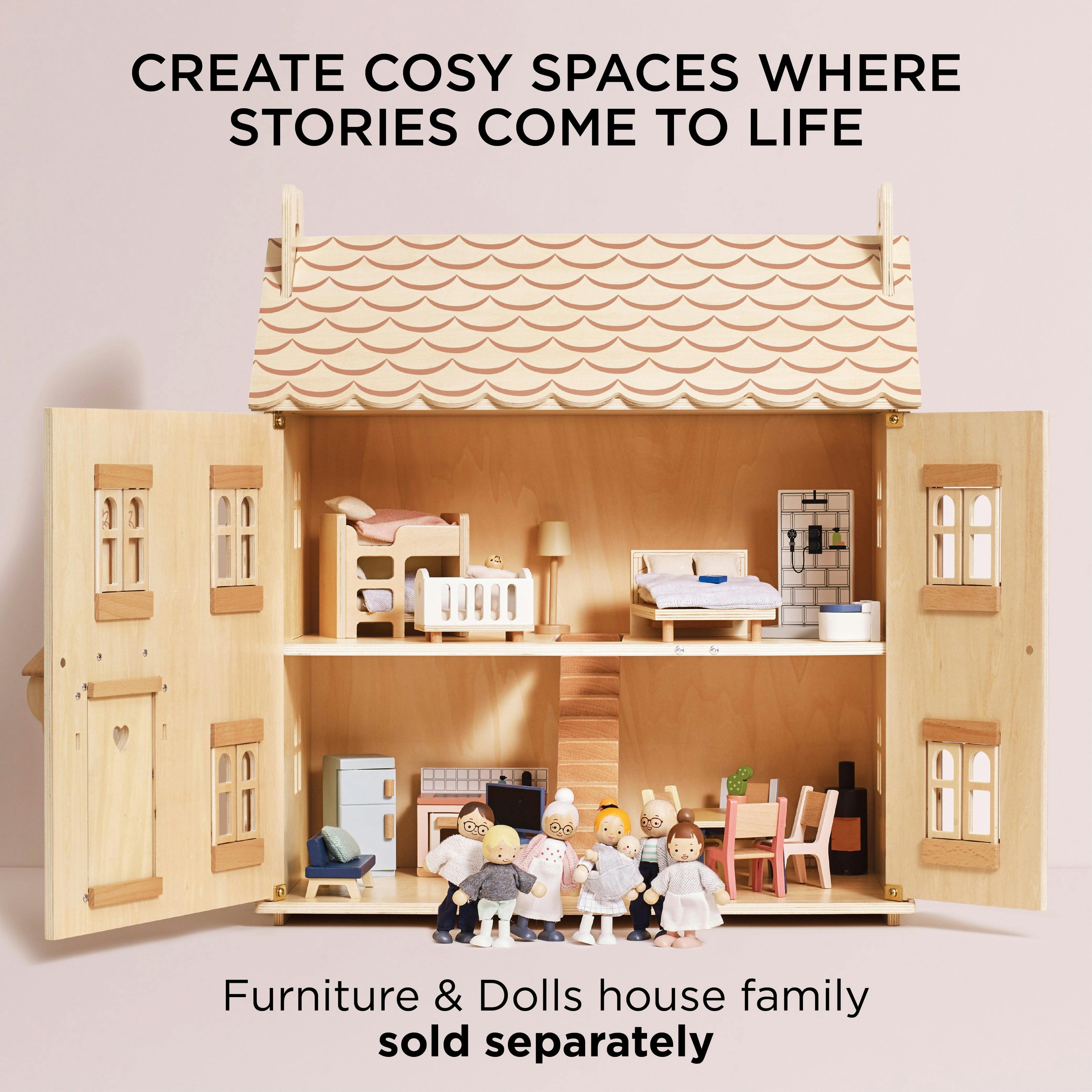 Marie's Natural Wood Dolls House
