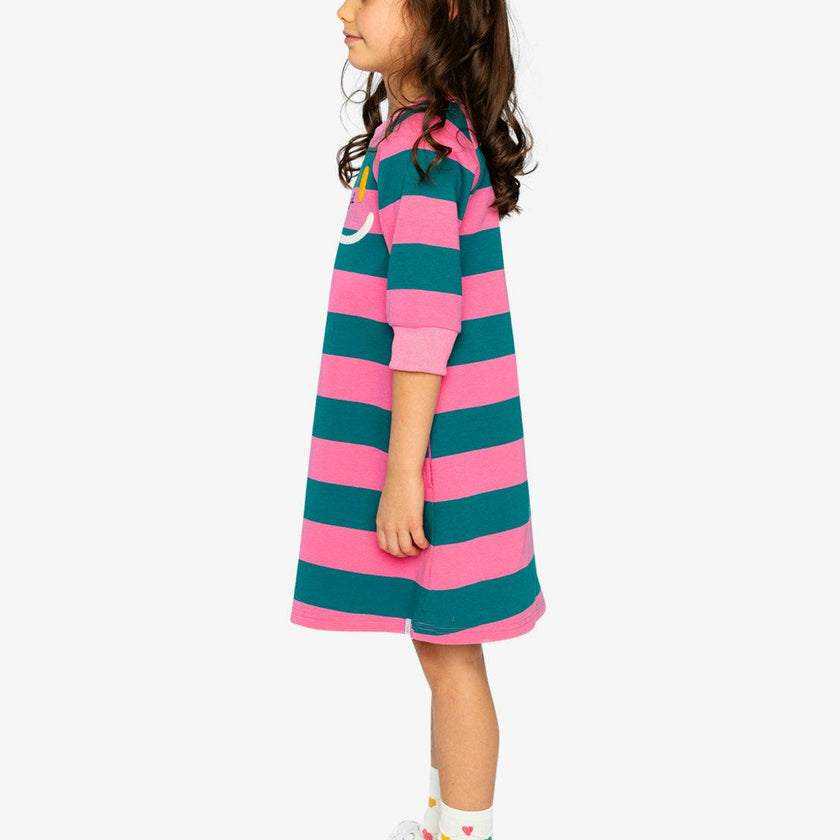 Engineer Stripe Dress Pink and Green Stripes