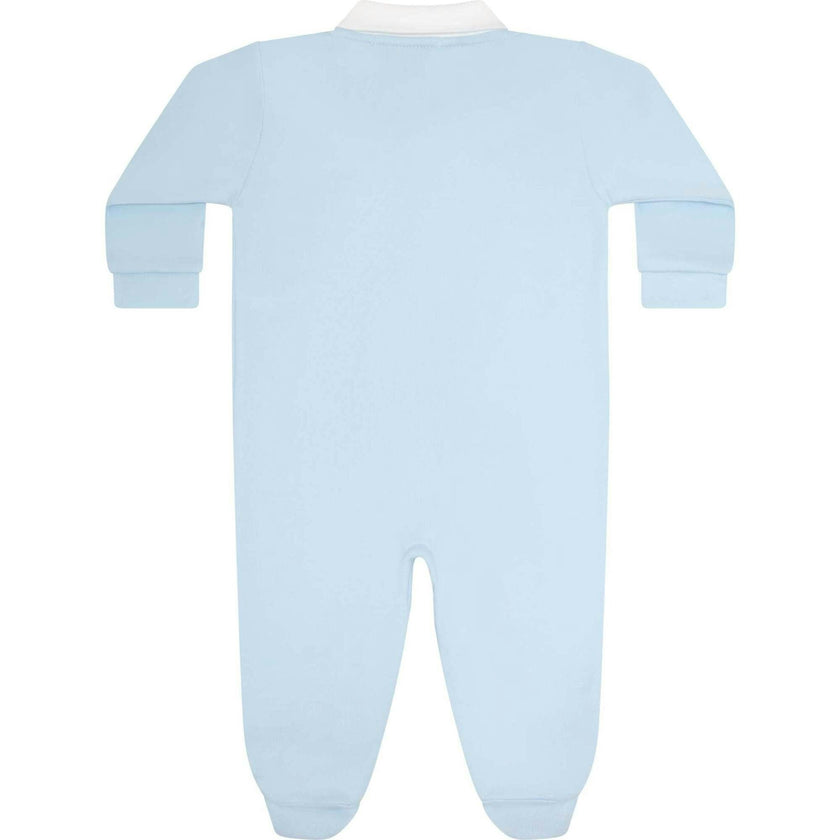 Mini Voyages Embroidery Snap Footie