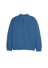 Quarter Zip Sweater - Stormy Blue