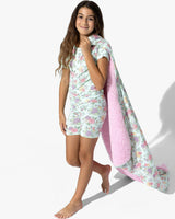 Petals & Posies Bamboo Kids Pajama Short Set