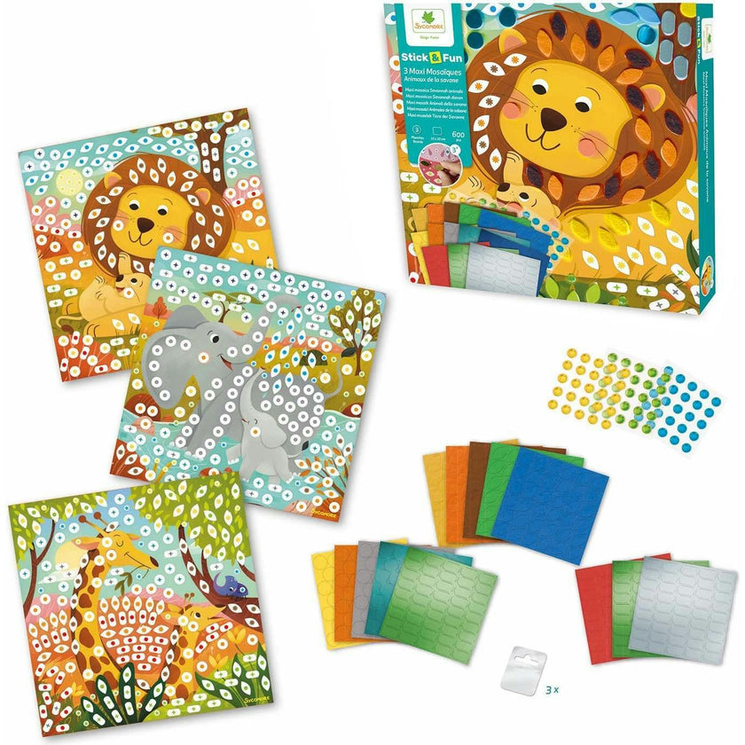 Stick'N Fun - Mosaics Savannah Animals - 5y+
