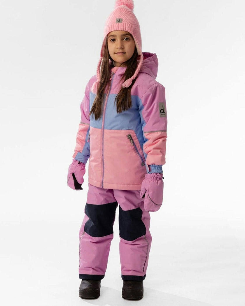 Light Weight Two Piece Chill Snowsuit Pink Blue and Mauve