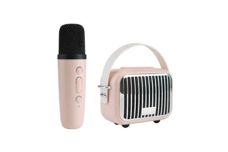 Pocket Karaoke-Microphone & Speaker Combo-Pink