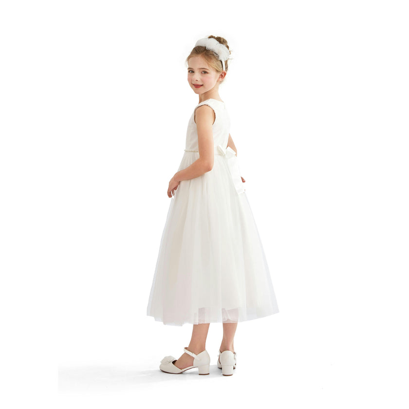 White Lysandra Sleeveless Formal Dress