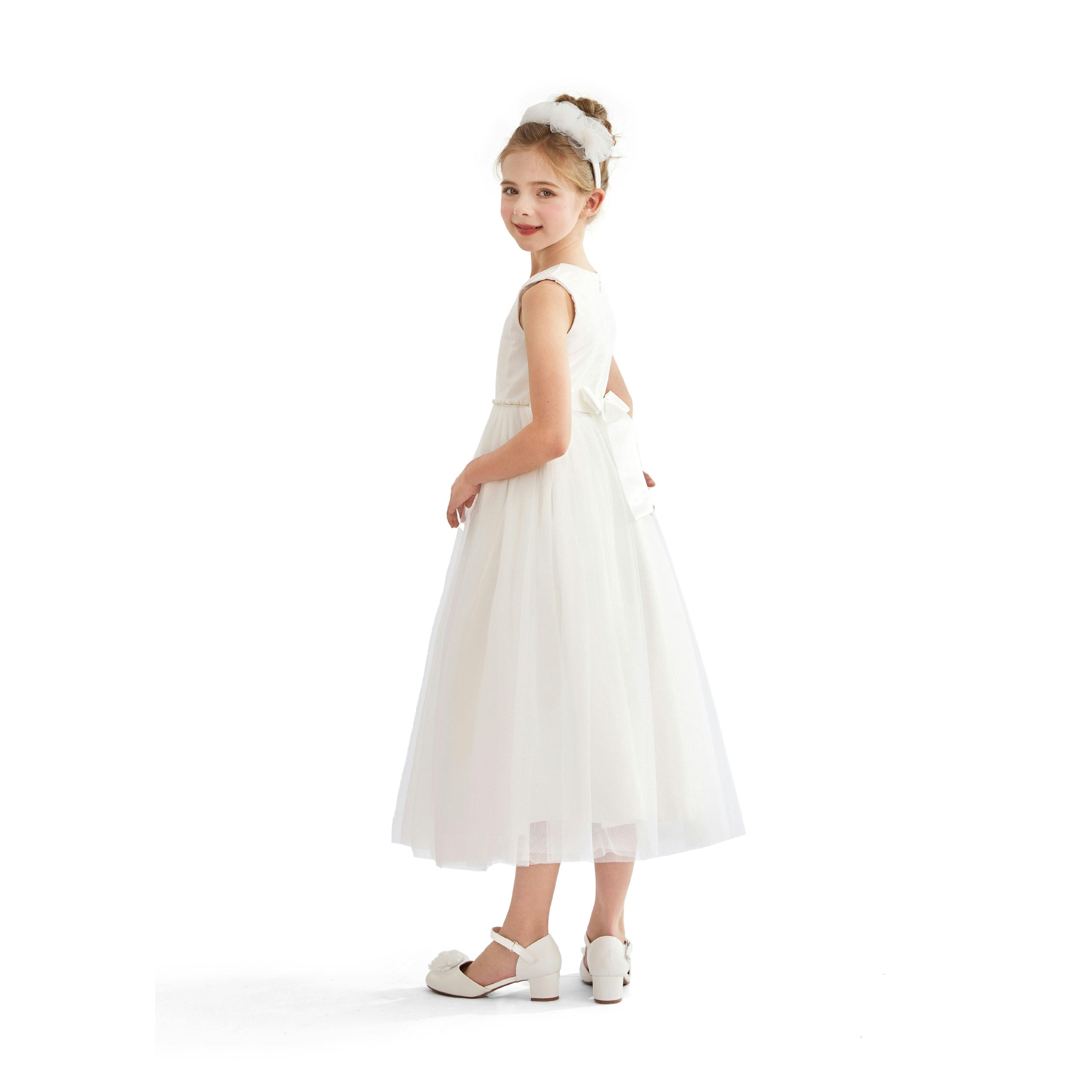 White Lysandra Sleeveless Formal Dress