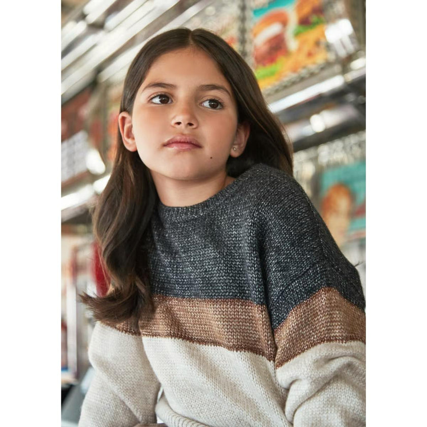 Girl Color Block Sweater