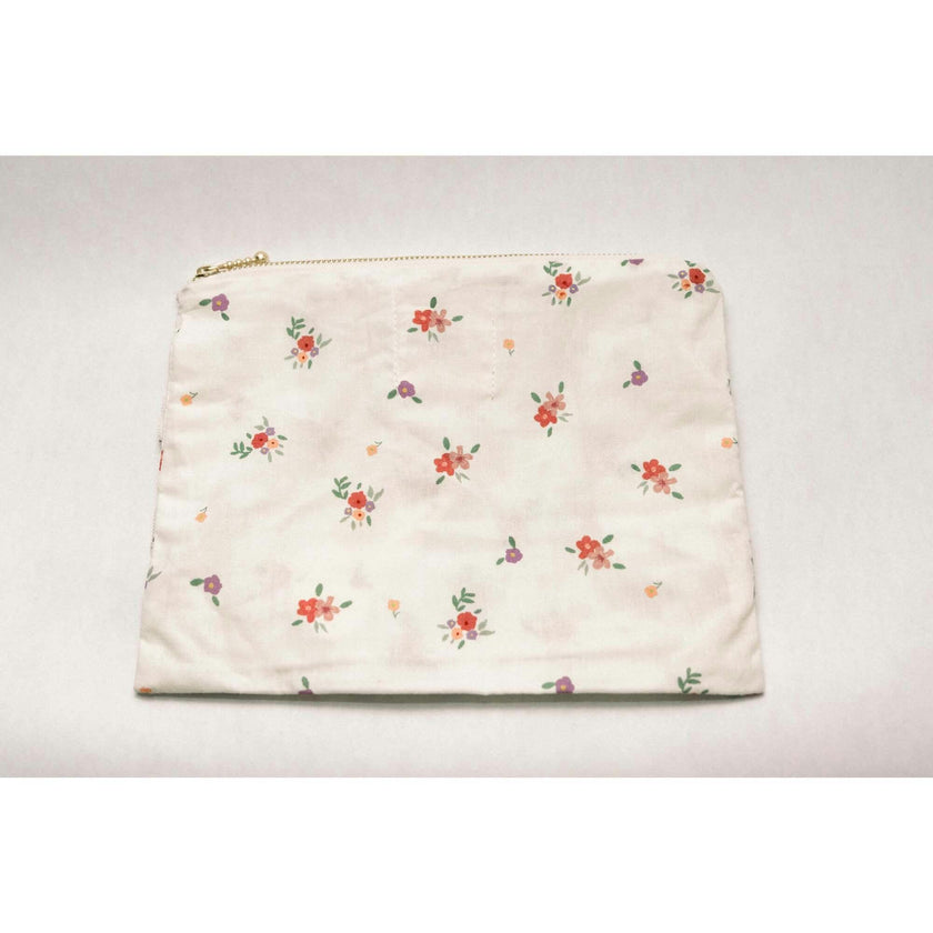 Summer Petals Timeless Floral Ruffle Pouch
