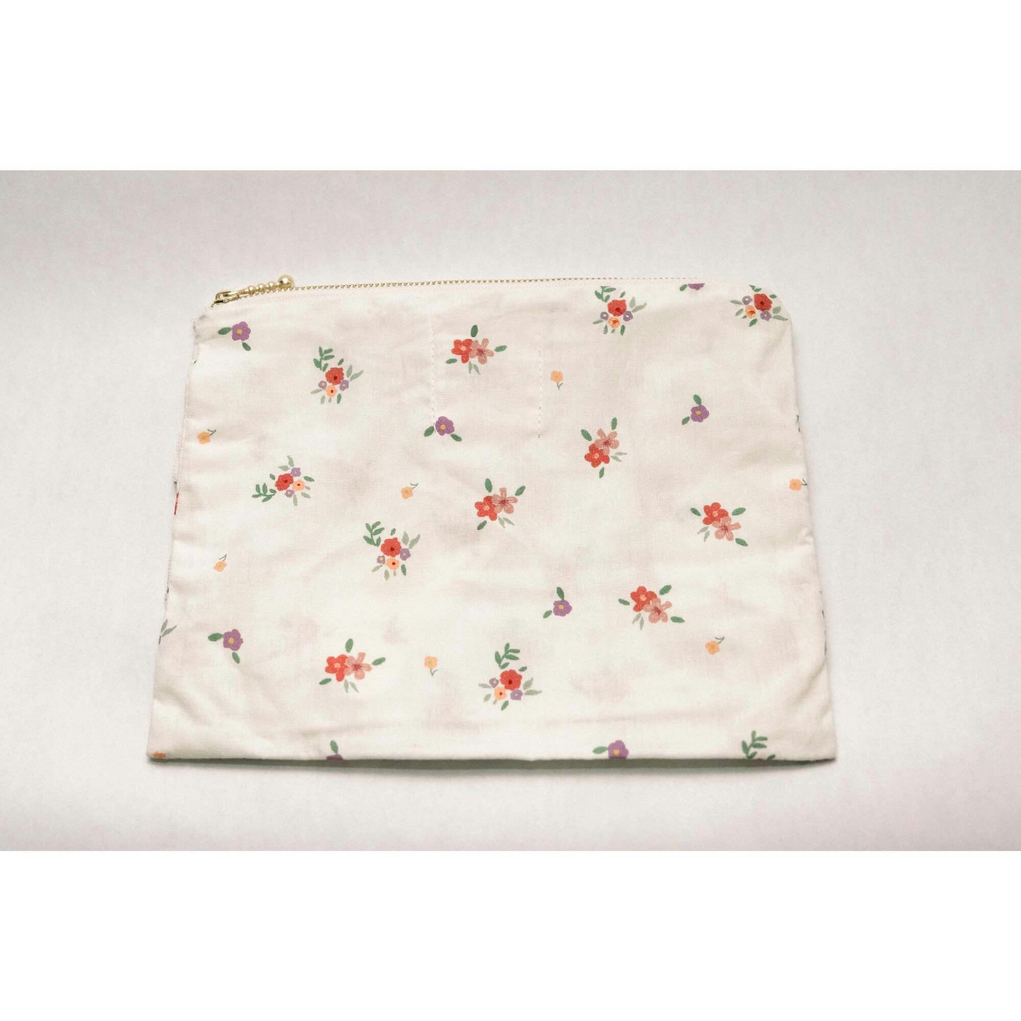 Summer Petals Timeless Floral Ruffle Pouch