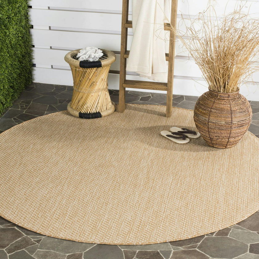 Courtyard Marigold Indoor/Outdoor Rug, Cream