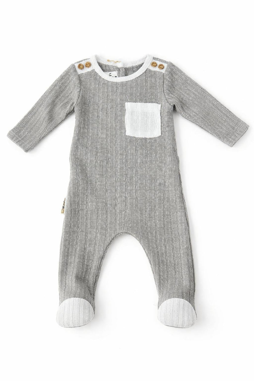Marled Knit Footie