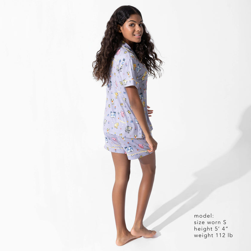 Minecraft Pixel Pals Bamboo Women's Pajama Short Set
