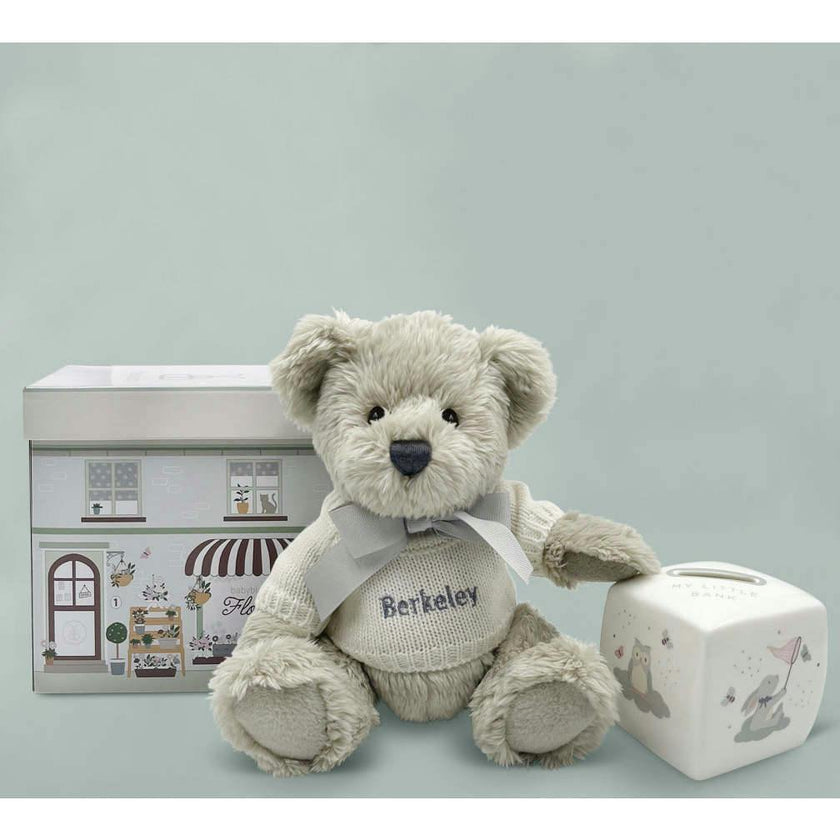 Personalized Grey Berkeley and Little Love Money Box