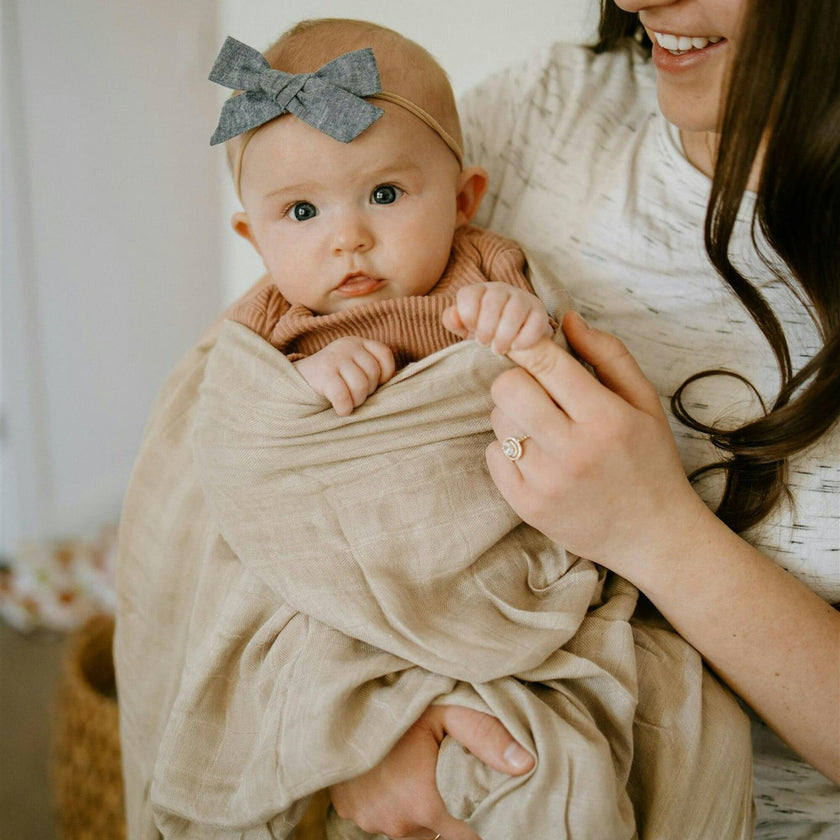 Deluxe Muslin Swaddle Blanket 2 Pack - Caramel