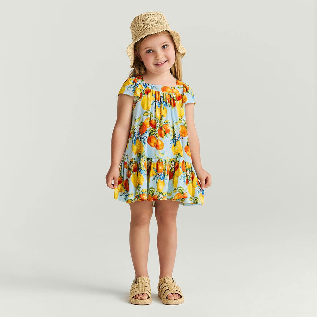 Lucia Square Neck Tiered Dress